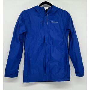 Columbia Watertight II Jacket Boys Large Blue Omni Tech Fully Sealed Gorpcore